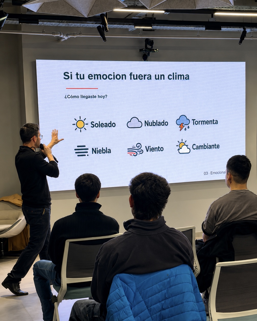 Actividad sobre el clima emocional durante el tercer encuentro